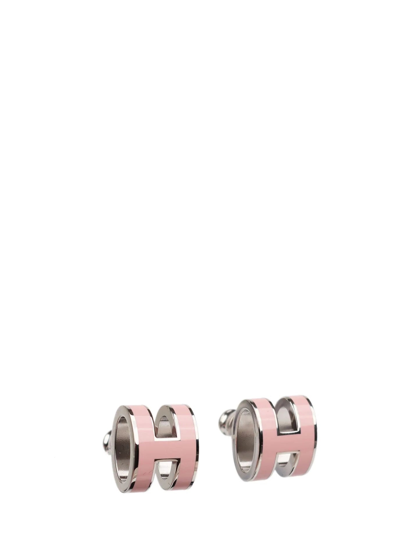 [Grace Jewelry]MINI POP H SILVER EARRINGS PINK