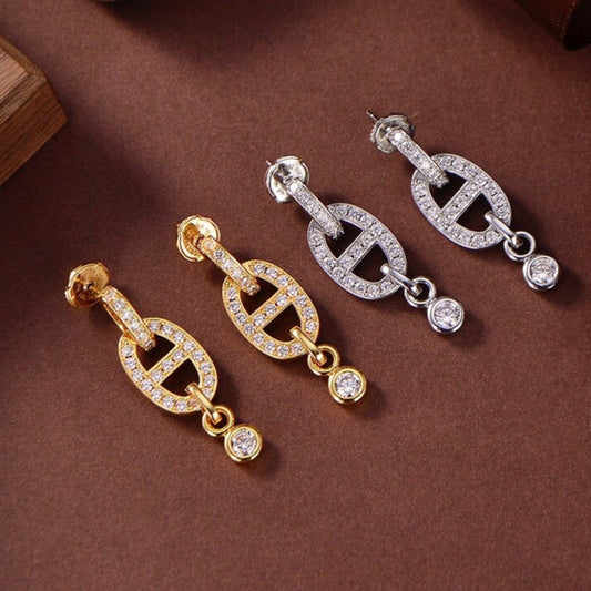 [Grace Jewelry]HM CHAINE DIAMOND EARRINGS