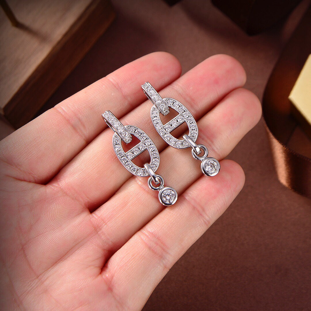 [Grace Jewelry]HM CHAINE DIAMOND EARRINGS