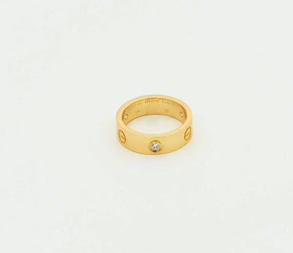 [Grace Jewelry]LOVE RING 5.5MM 3 DIAMONDS GOLD