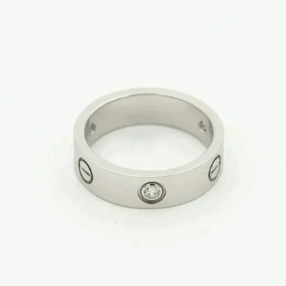 [Grace Jewelry]LOVE RING 5.5MM 3 DIAMONDS SILVER