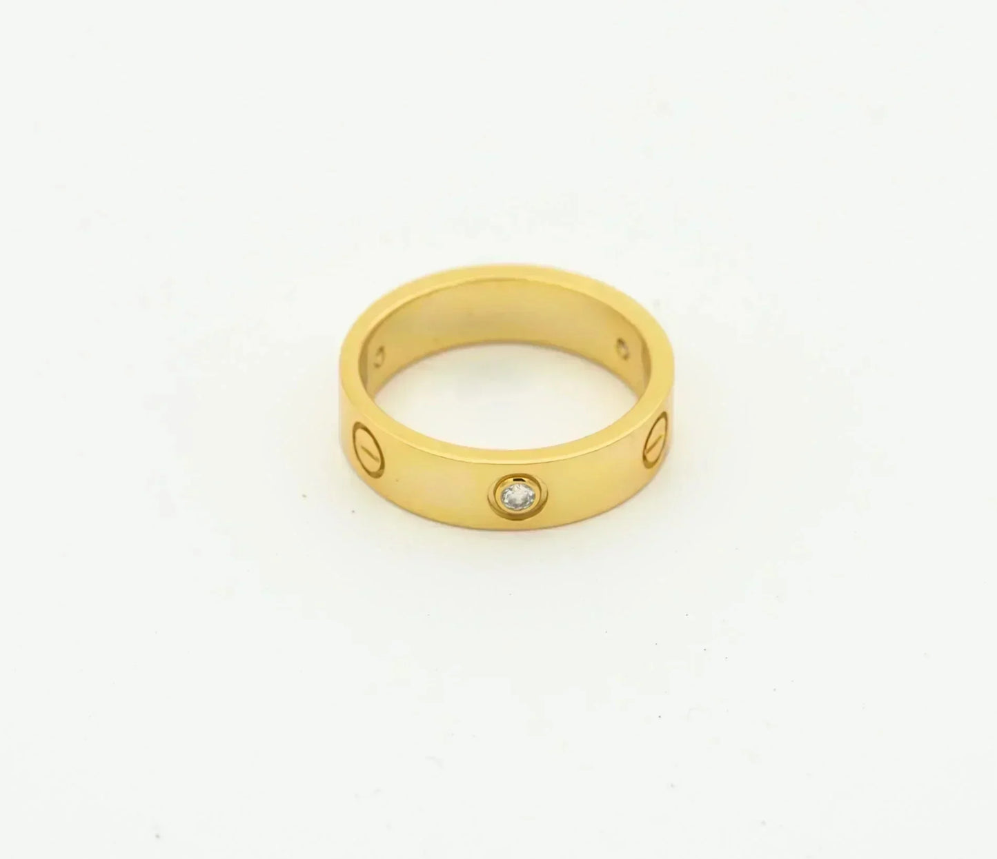 [Grace Jewelry]LOVE RING 4MM 1 DIAMOND GOLD