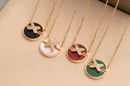 [Grace Jewelry]JEUX DE ROSE GOLD DIAMOND NECKLACE