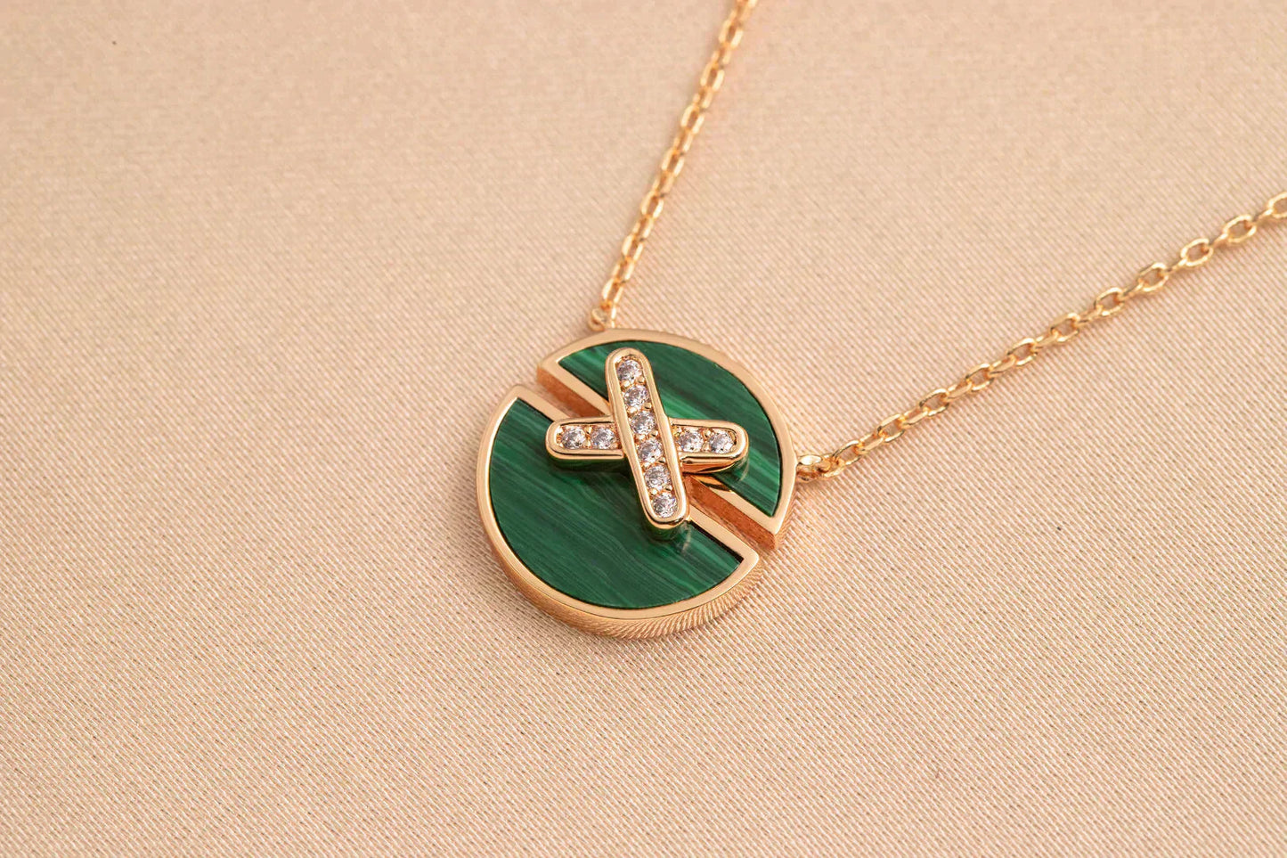 [Grace Jewelry]JEUX DE ROSE GOLD DIAMOND NECKLACE