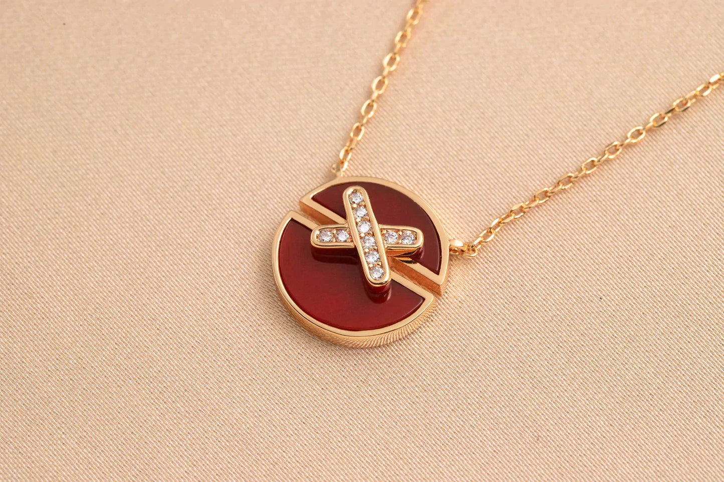 [Grace Jewelry]JEUX DE ROSE GOLD DIAMOND NECKLACE