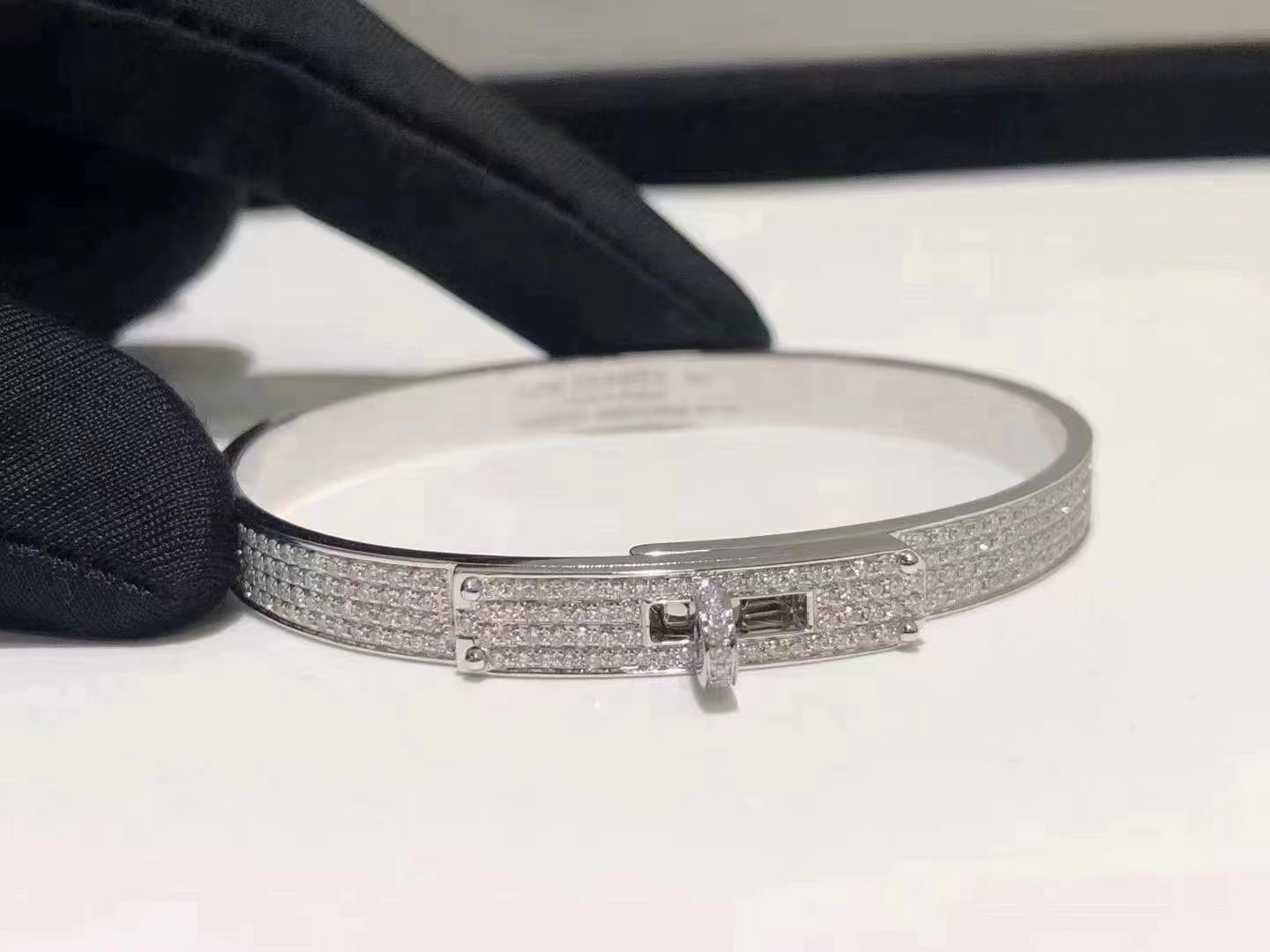 [Grace Jewelry]HM KELLY BRACELET IN SILVER AND FULL PAVE DIAMOND