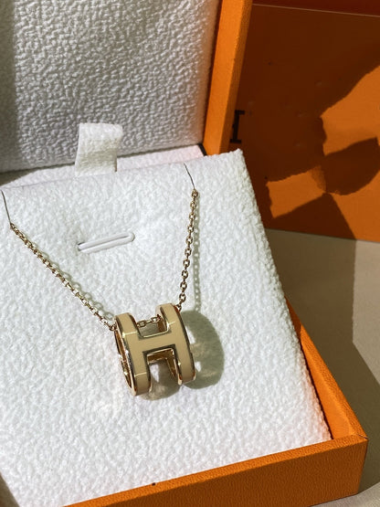 [Grace Jewelry]HM CLIC YELLOW ENAMEL GOLD NECKLACE