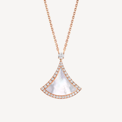 [Grace Jewelry]DREAM MOP DIAMOND PAVED PINK GOLD NECKLACE