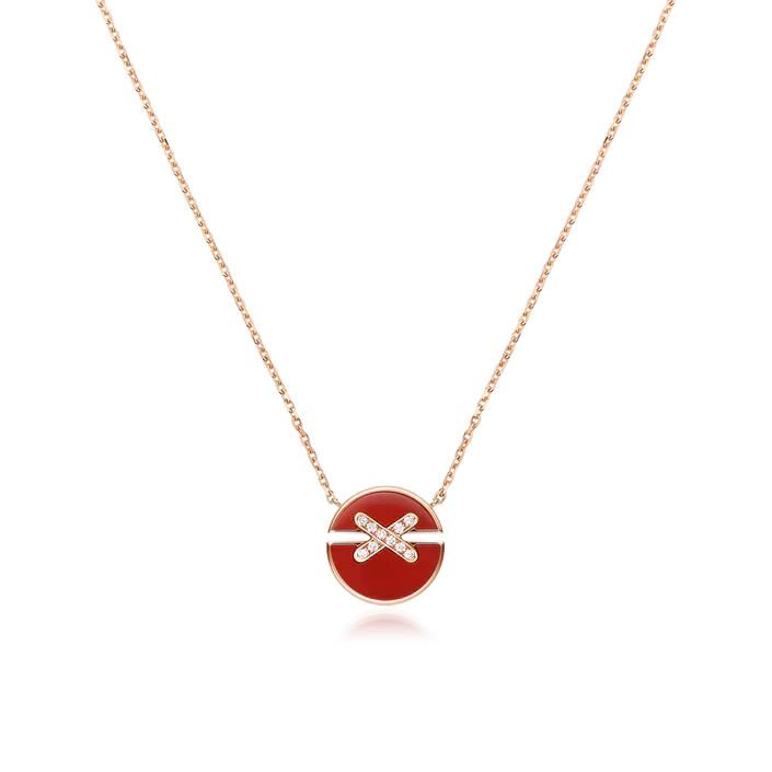 [Grace Jewelry]JEUX DE ROSE GOLD DIAMOND NECKLACE