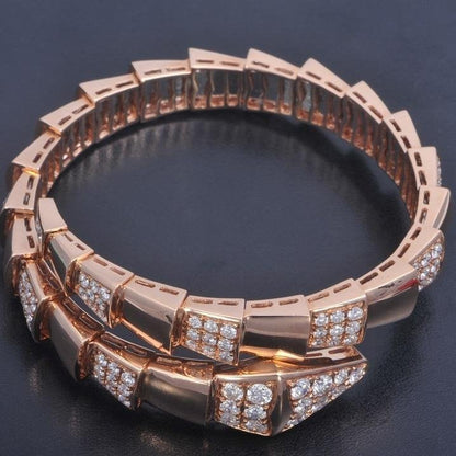 [Grace Jewelry]SERPENTI WIDE BRACELET PINK GOLD DIAMOND