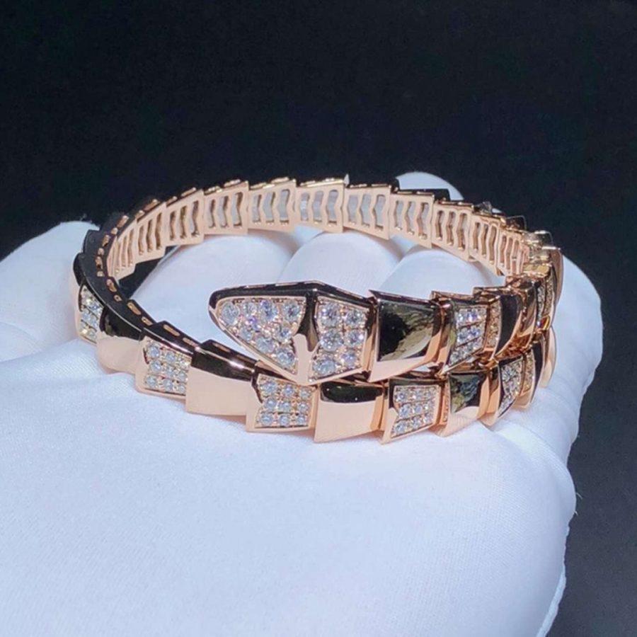 [Grace Jewelry]SERPENTI WIDE BRACELET PINK GOLD DIAMOND