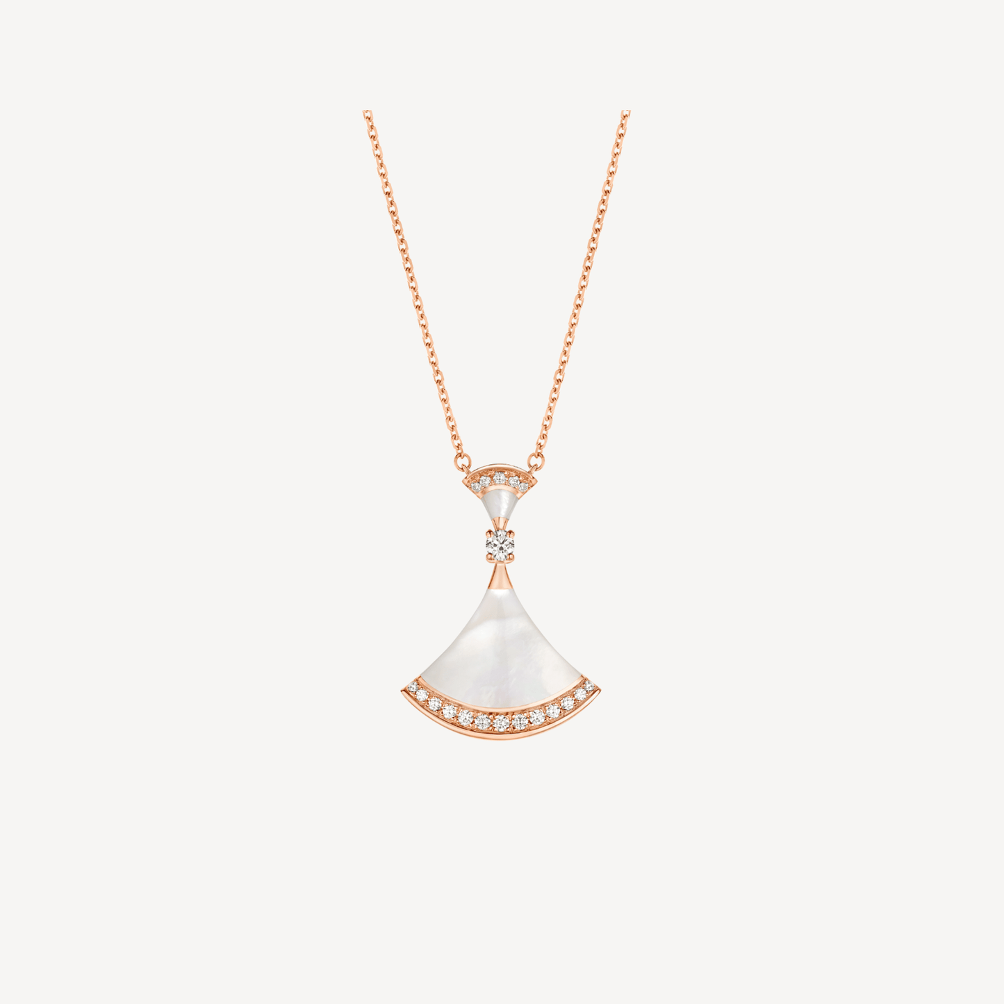 [Grace Jewelry]DREAM NECKLACE MOP PINK GOLD DIAMOND