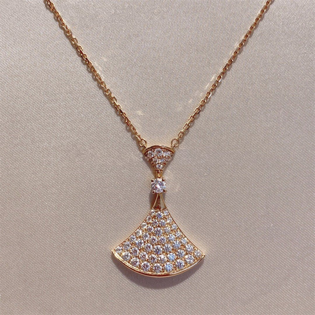 [Grace Jewelry]DREAM NECKLACE PINK GOLD FULL DIAMOND