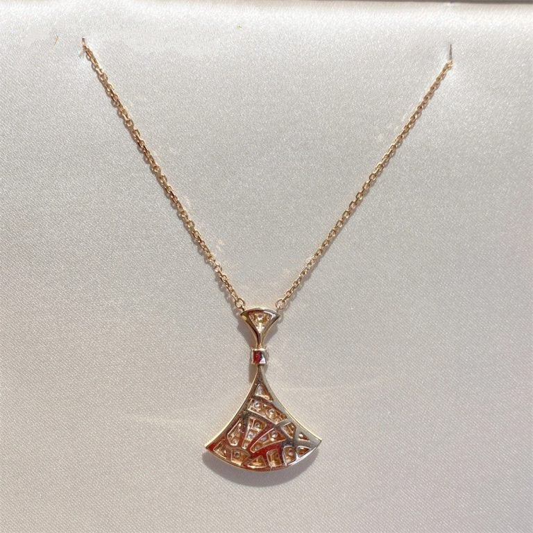 [Grace Jewelry]DREAM NECKLACE PINK GOLD FULL DIAMOND