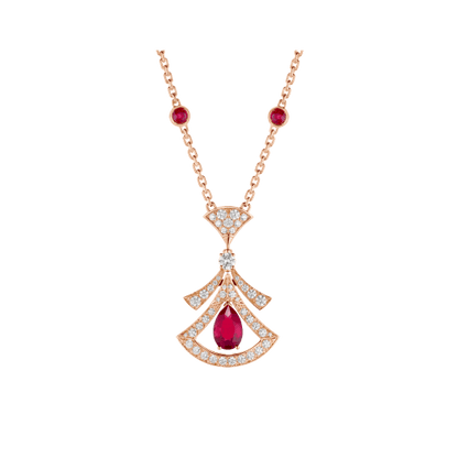 [Grace Jewelry]DREAM NECKLACE CARNELIAN DIAMOND PINK GOLD