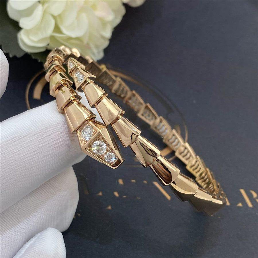 [Grace Jewelry]SERPENTI BRACELET DIAMONDS PINK GOLD