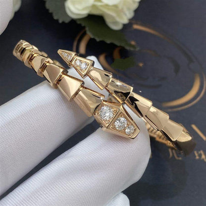 [Grace Jewelry]SERPENTI BRACELET DIAMONDS PINK GOLD