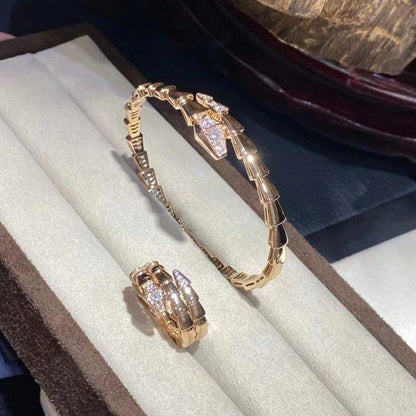 [Grace Jewelry]SERPENTI BRACELET DIAMONDS PINK GOLD