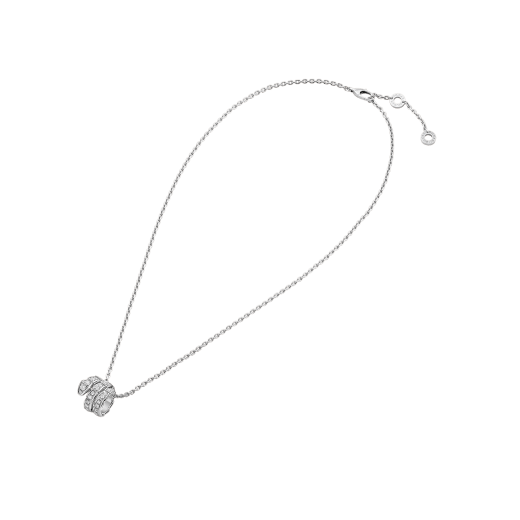 [Grace Jewelry]SERPENTI SILVER NECKLACE DOUBLE RING DIAMOND