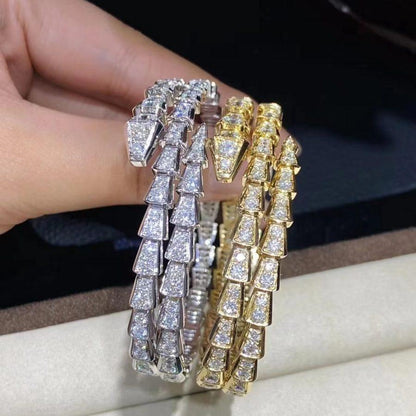 [Grace Jewelry]SERPENTI BRACELET GOLD DIAMOND DOUBLE ROW