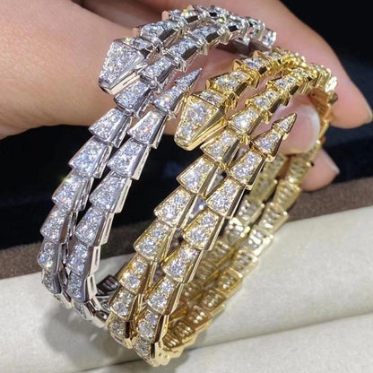 [Grace Jewelry]SERPENTI BRACELET GOLD DIAMOND DOUBLE ROW