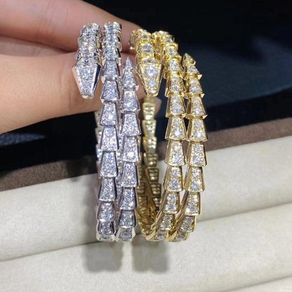 [Grace Jewelry]SERPENTI BRACELET GOLD DIAMOND DOUBLE ROW