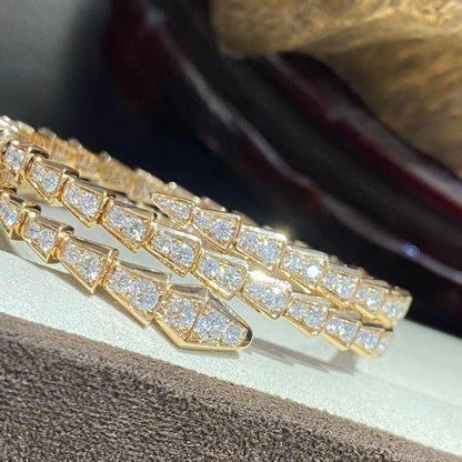 [Grace Jewelry]SERPENTI BRACELET GOLD DIAMOND DOUBLE ROW