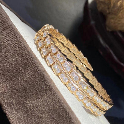 [Grace Jewelry]SERPENTI BRACELET GOLD DIAMOND DOUBLE ROW