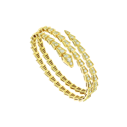 [Grace Jewelry]SERPENTI BRACELET GOLD DIAMOND DOUBLE ROW