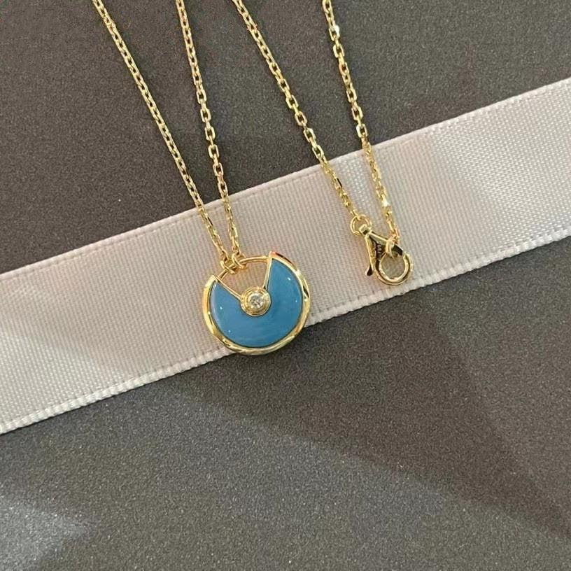 [Grace Jewelry]AMULETTE GOLD TURQUOISE NECKLACE