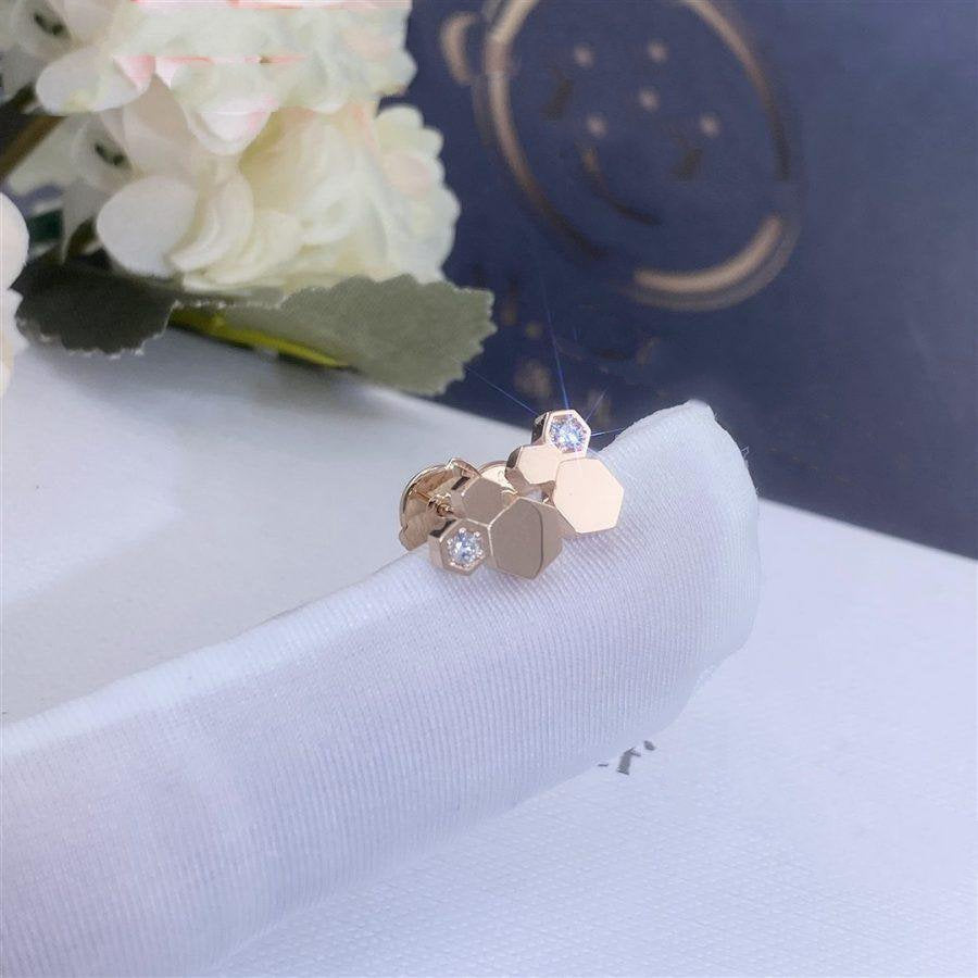 [Grace Jewelry]BEE LOVE PINK GOLD DIAMOND EARRINGS