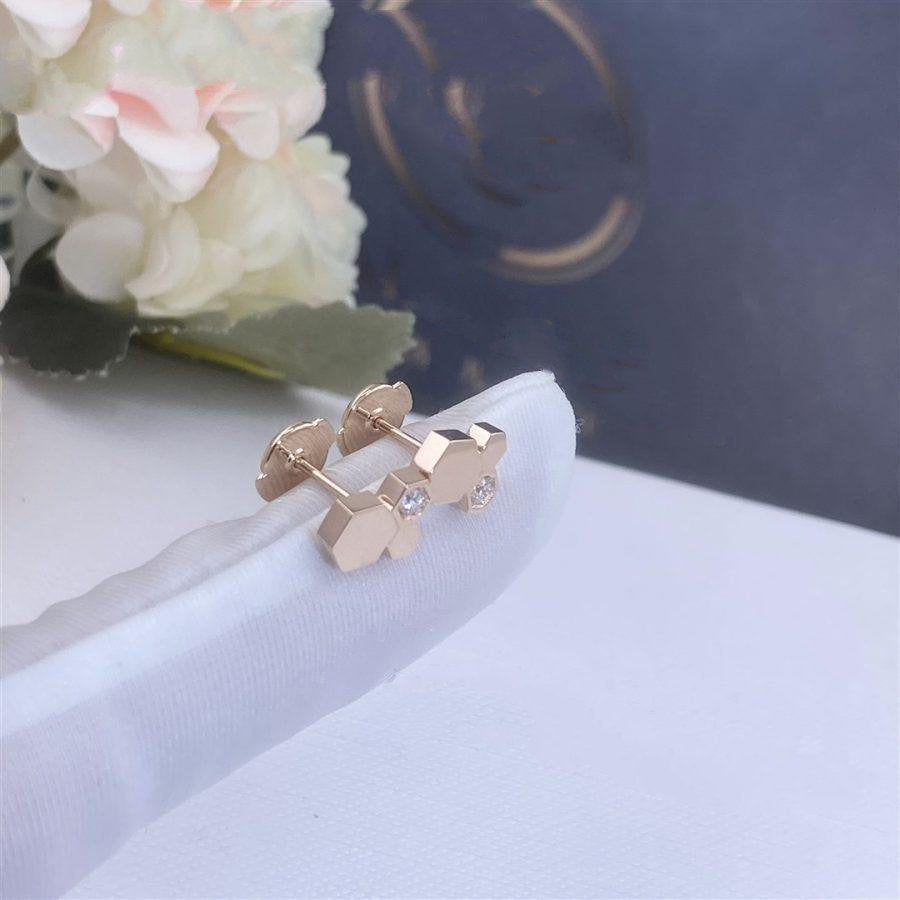 [Grace Jewelry]BEE LOVE PINK GOLD DIAMOND EARRINGS