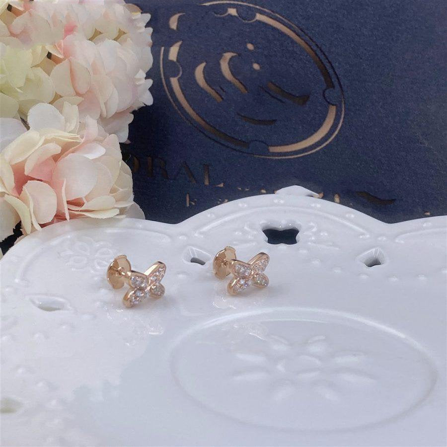 [Grace Jewelry]JEUX DE PINK GOLD DIAMOND EARRINGS