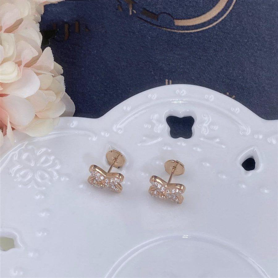 [Grace Jewelry]JEUX DE PINK GOLD DIAMOND EARRINGS