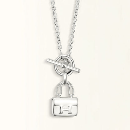 [Grace Jewelry]POP H PEDANT SILVER NECKLACE