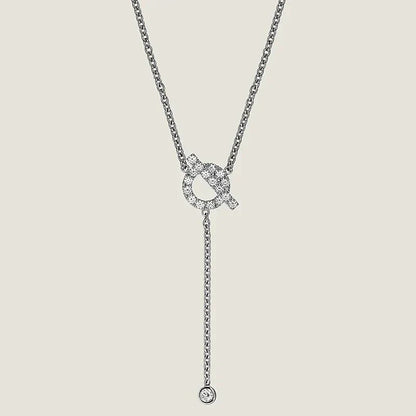 [Grace Jewelry]FINESSE SILVER DIAMOND NECKLACE