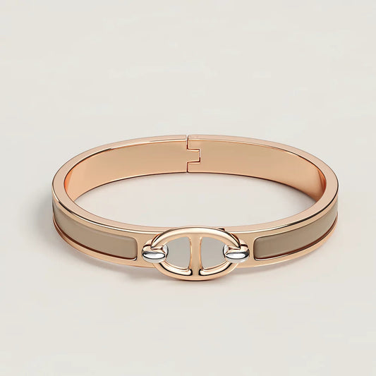 [Grace Jewelry]CLIC CHAINE PINK GOLD BRACELET