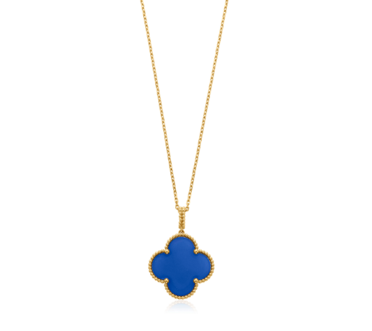 [Grace Jewelry]CLOVER 25MM NECKLACE TURQUOISE ROSE GOLD