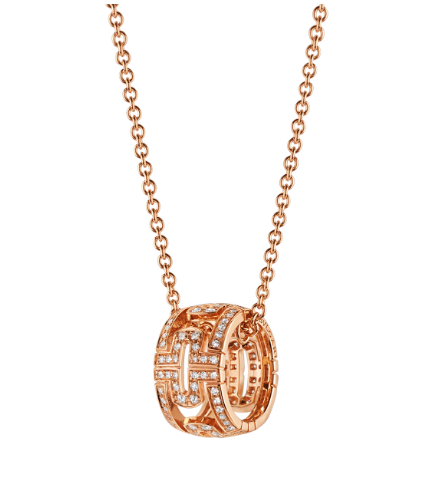 [Grace Jewelry]PARENTESI NECKLACE PINK GOLD DIAMOND