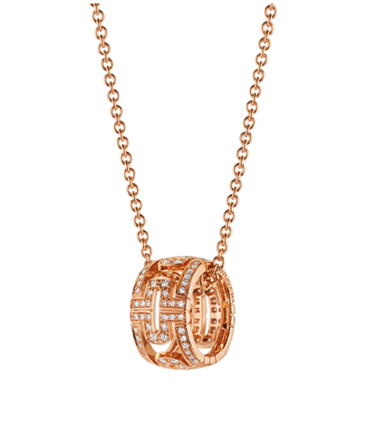 [Grace Jewelry]PARENTESI NECKLACE PINK GOLD DIAMOND