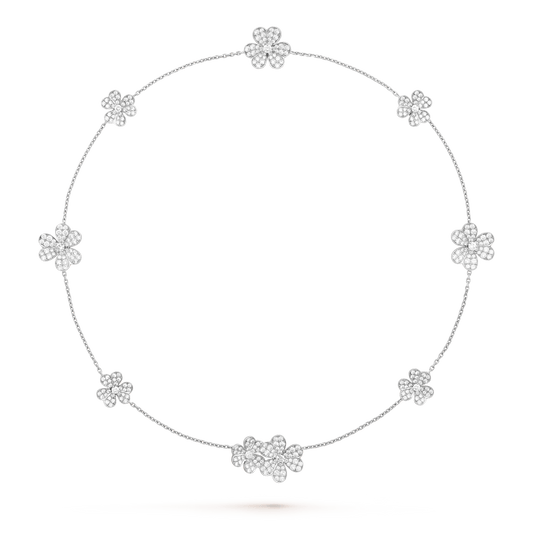 [Grace Jewelry]FRIVOLE SILVER 9 FLOWERS NECKLACE