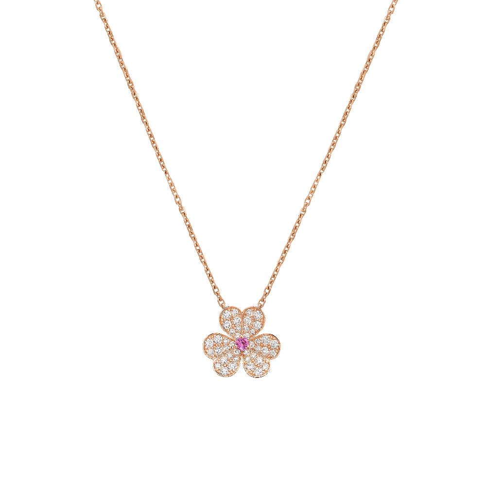 [Grace Jewelry]FRIVOLE ROSE GOLD FLOWER DIAMOND NECKLACE